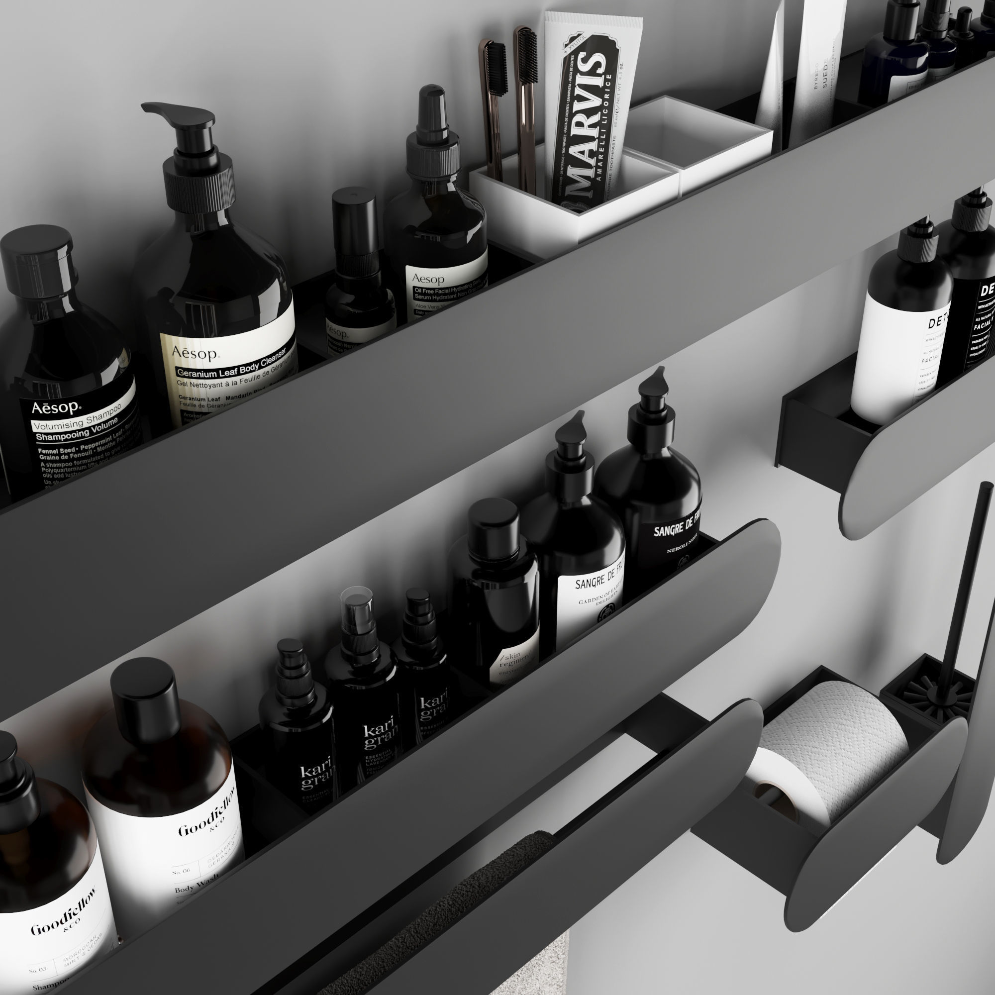 Bathroom accessories 3D model_2