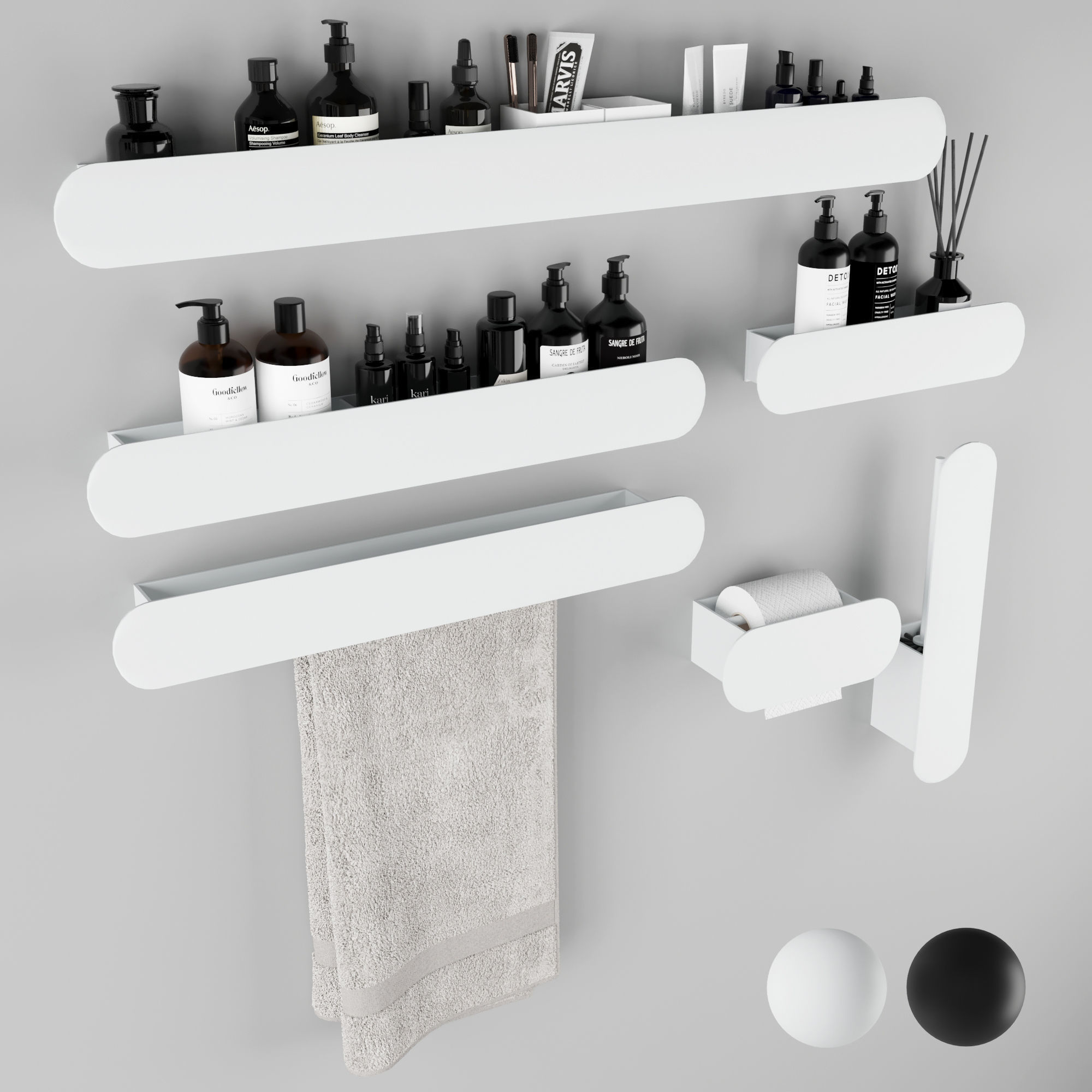 Bathroom accessories 3D model_1