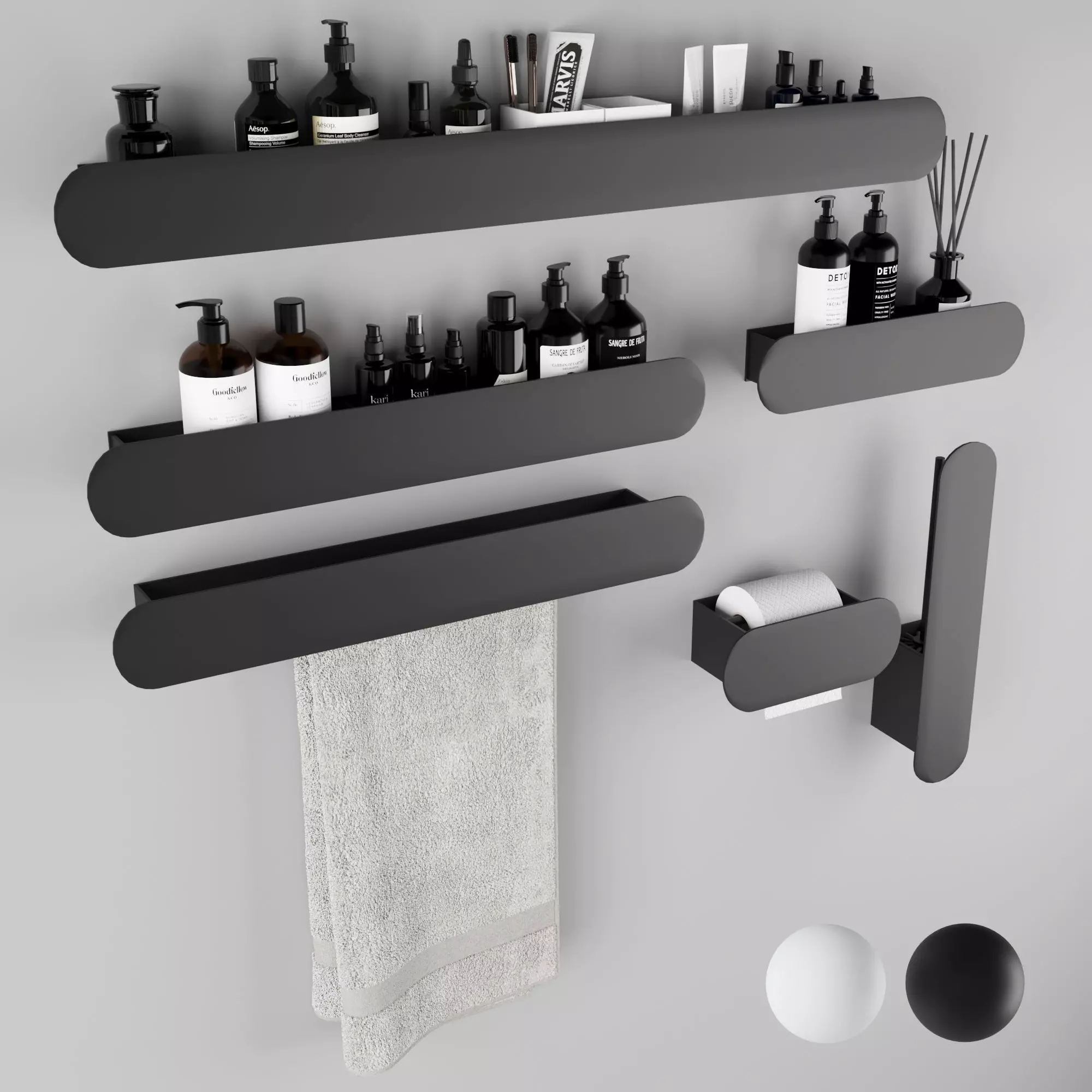 Bathroom accessories 3D model_0