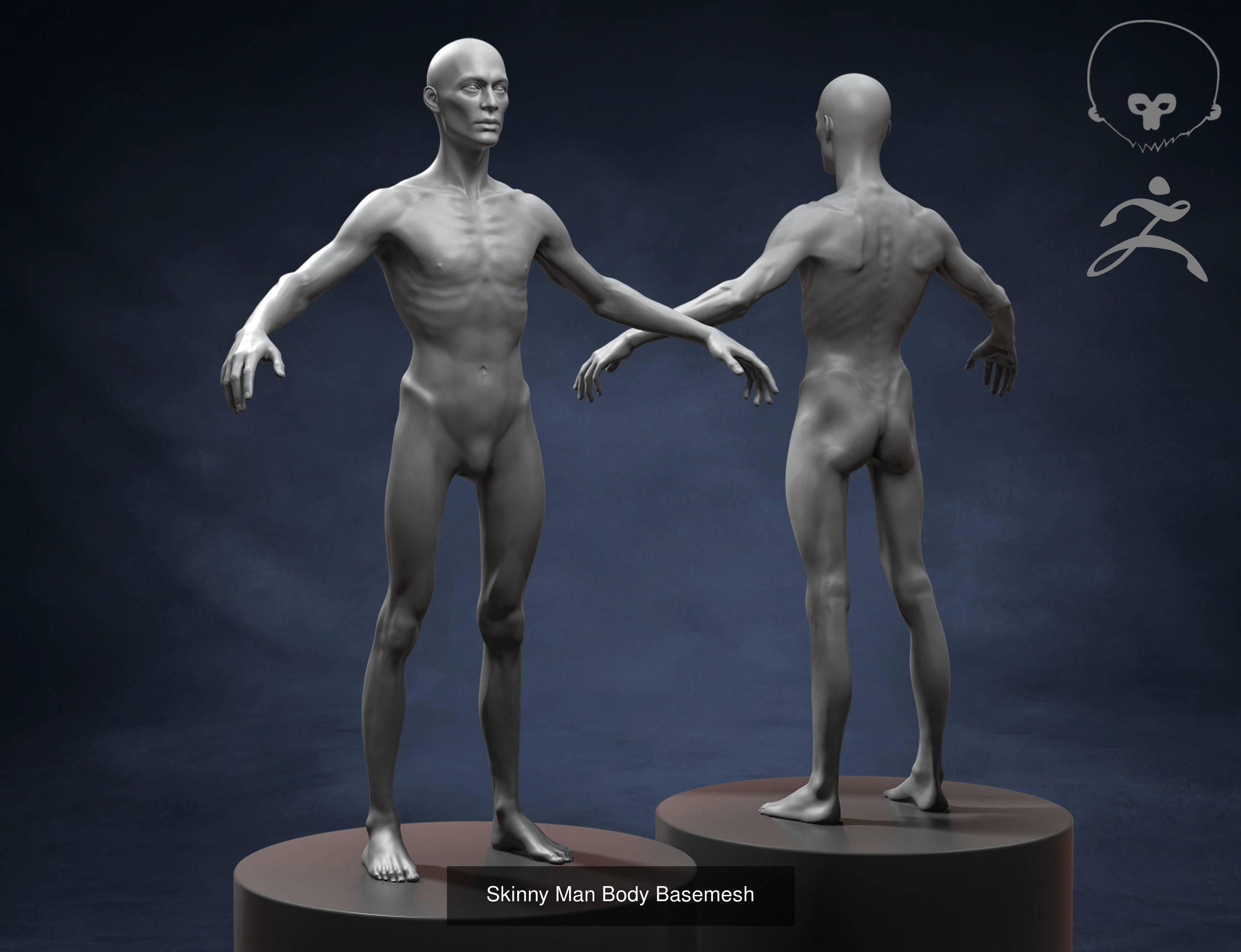 Men Basemeshes Pack 3D Model Collection_4