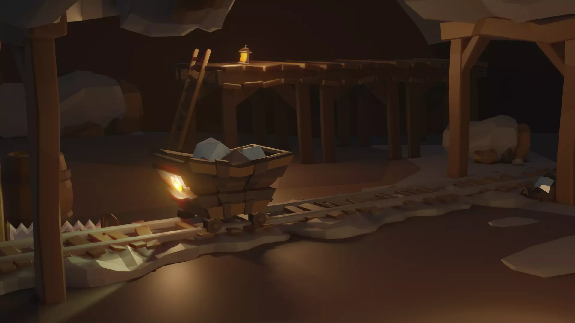 Low Poly Mine Tool Kit Free low-poly 3D model_0