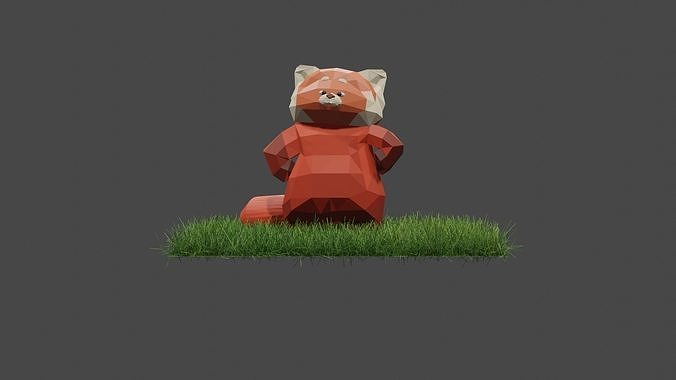 Low Poly Mei Lee as Giant Panda in Turning Red 3D model