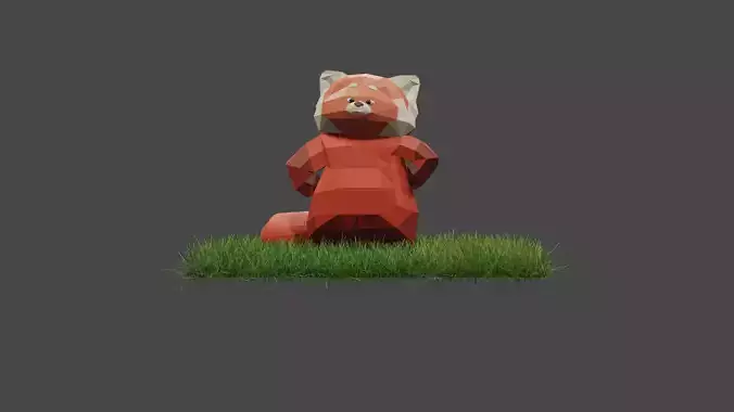 Low Poly Mei Lee as Giant Panda in Turning Red