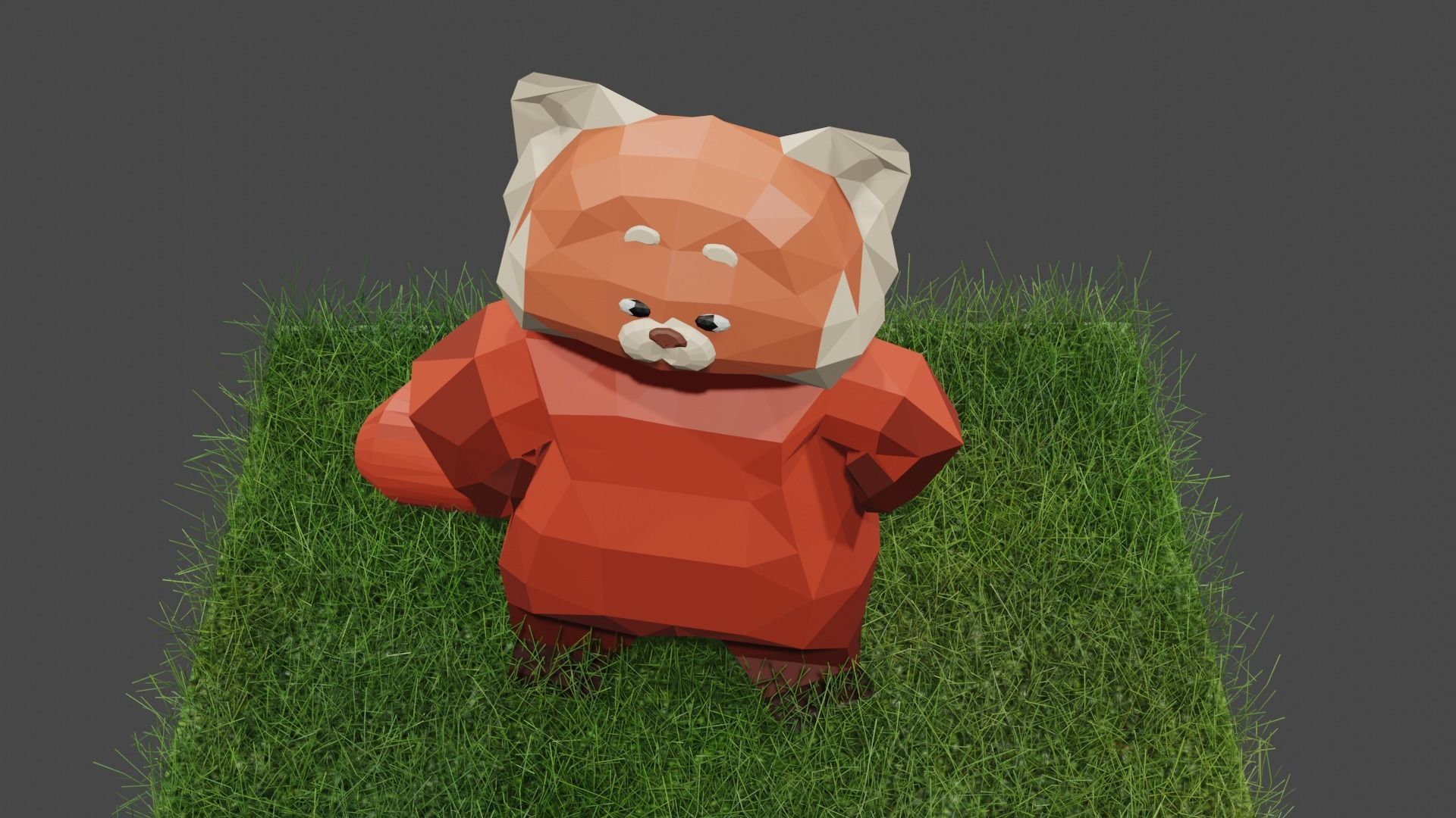 Low Poly Mei Lee as Giant Panda in Turning Red 3D model_6