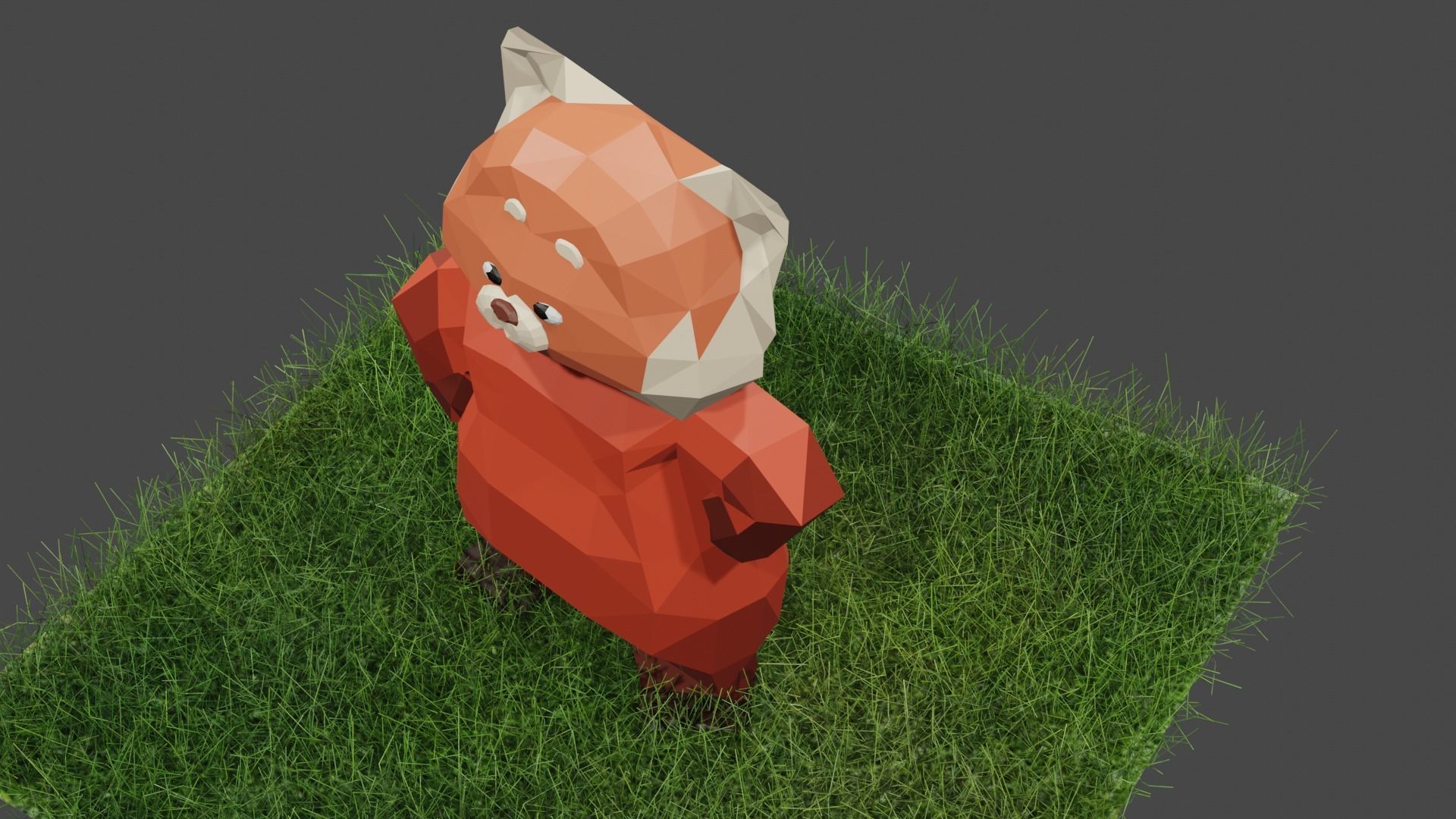 Low Poly Mei Lee as Giant Panda in Turning Red 3D model_4