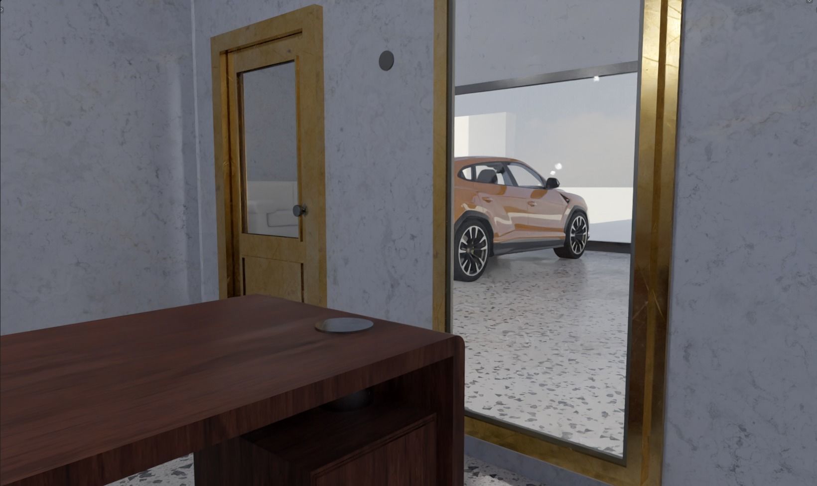 Car Show Room 3D model_4