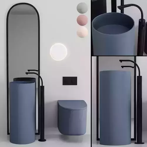 Bathroom Furniture Set Free 3D model