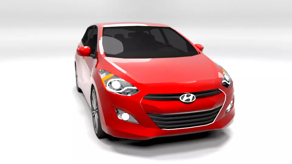 HYUNDAI I30 VARIANT LOWPOLY Low-poly 3D model