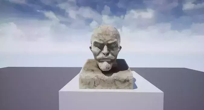 Bust of Vladimir Lenin PBR Game Ready Low-poly 3D model