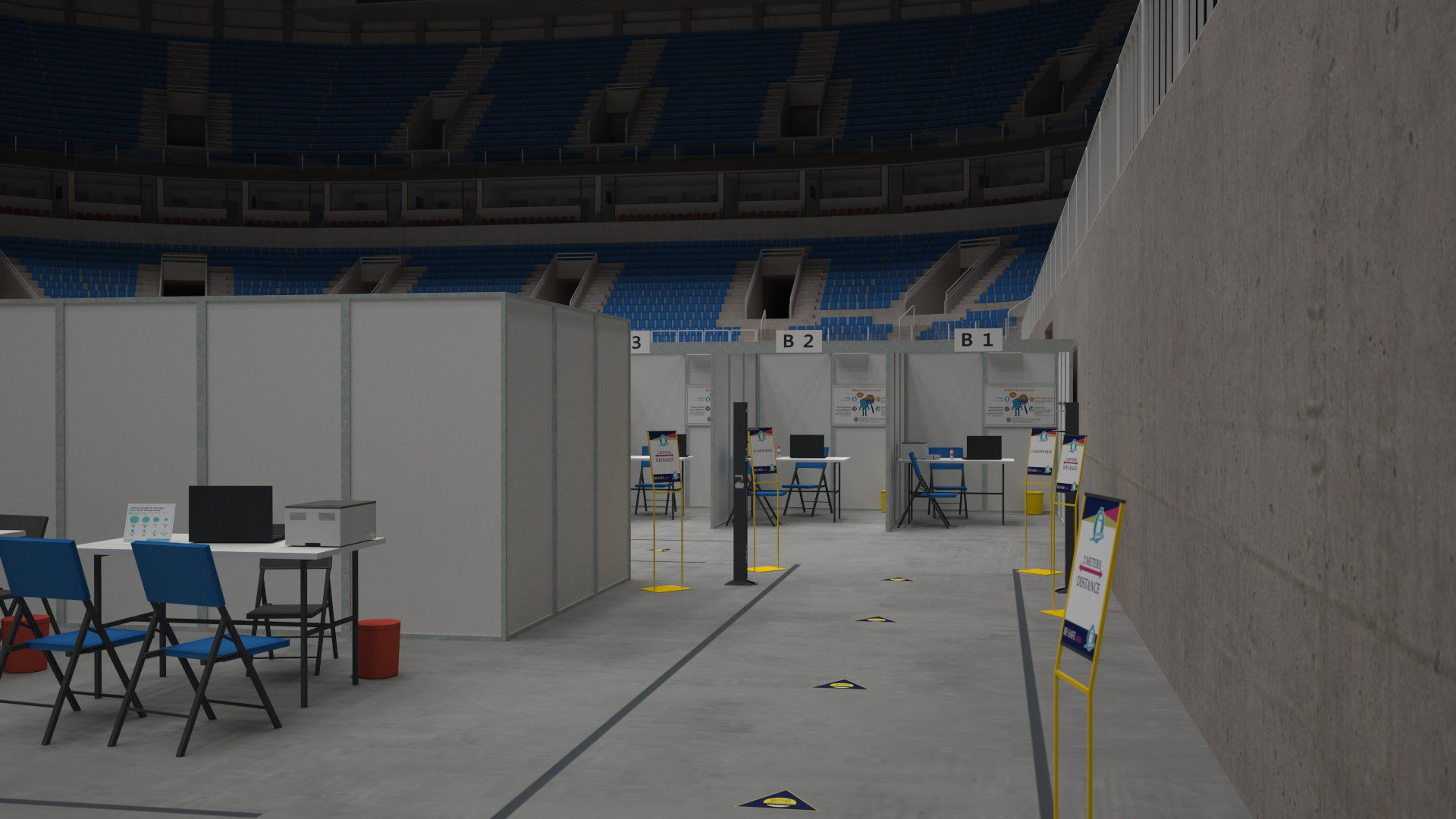 Corona Arena Vaccination Center 3D model Low-poly 3D model_3