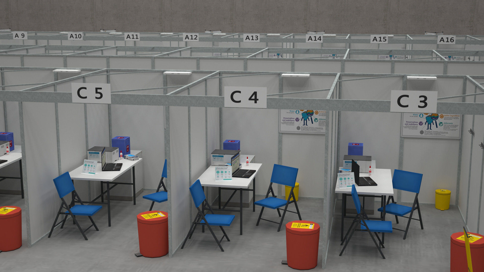 Corona Arena Vaccination Center 3D model Low-poly 3D model_12