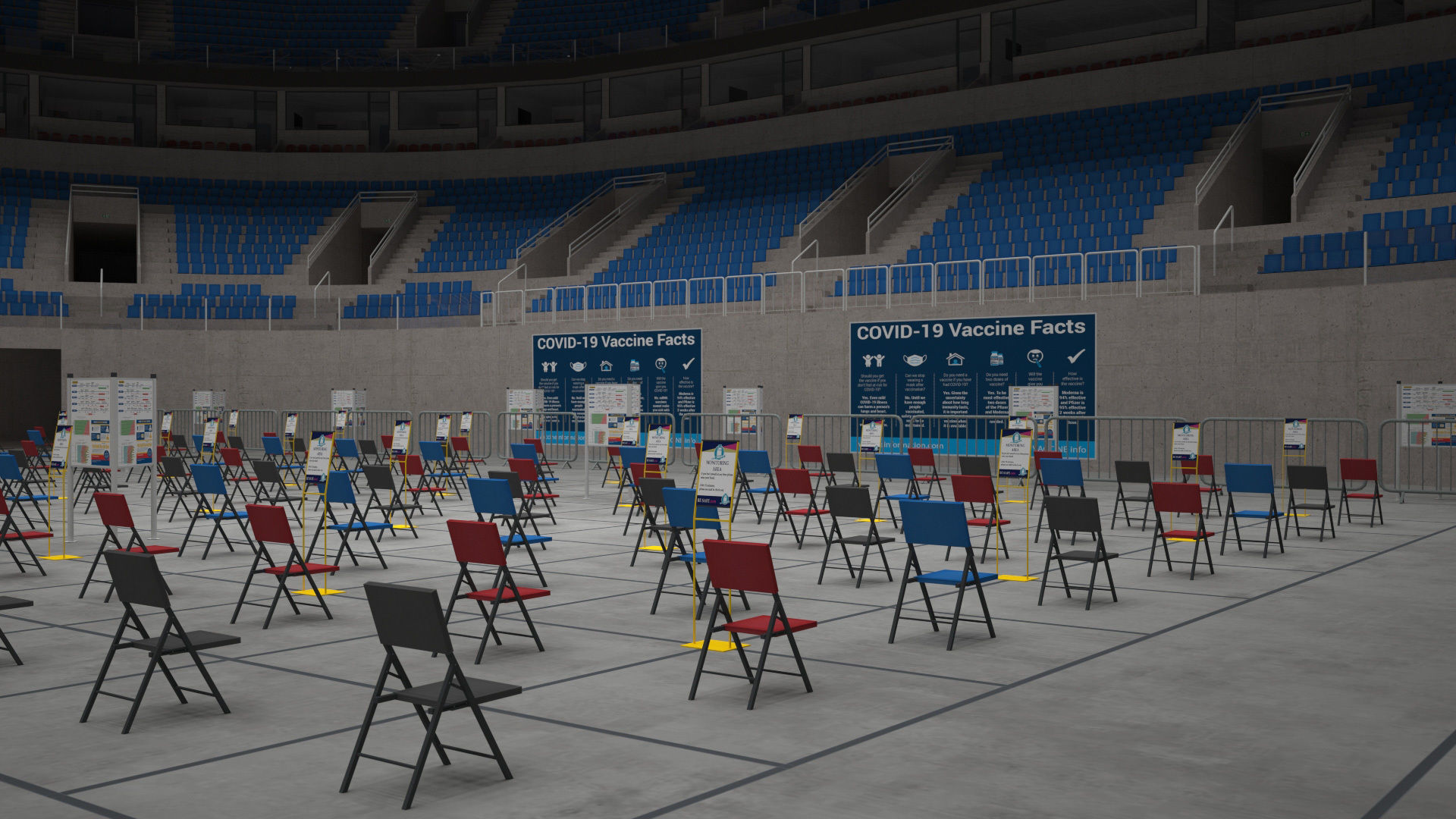 Corona Arena Vaccination Center 3D model Low-poly 3D model_11