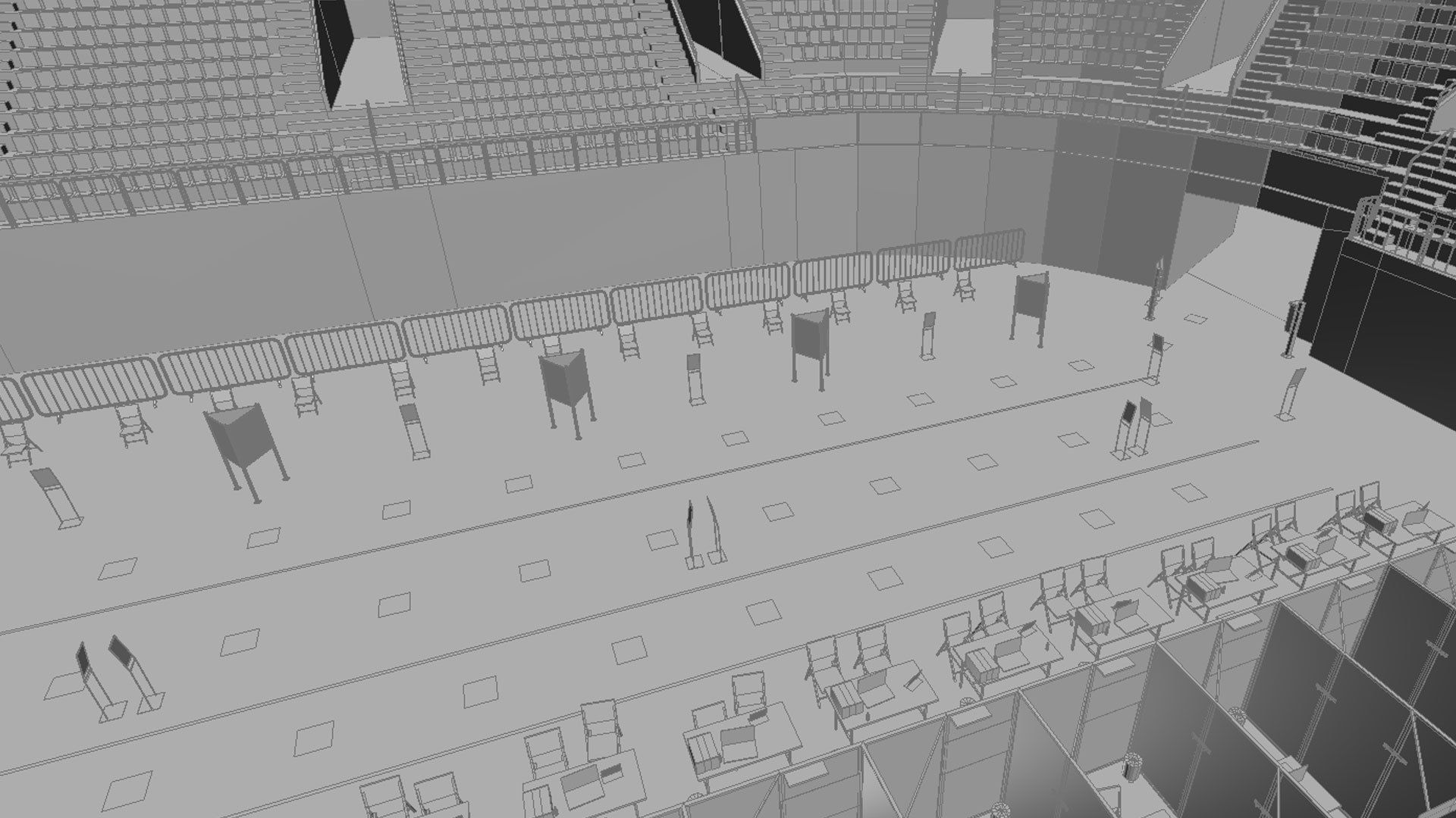 Corona Arena Vaccination Center 3D model Low-poly 3D model_28