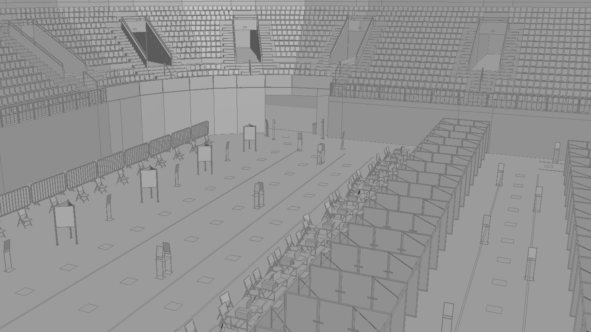Corona Arena Vaccination Center 3D model Low-poly 3D model_22