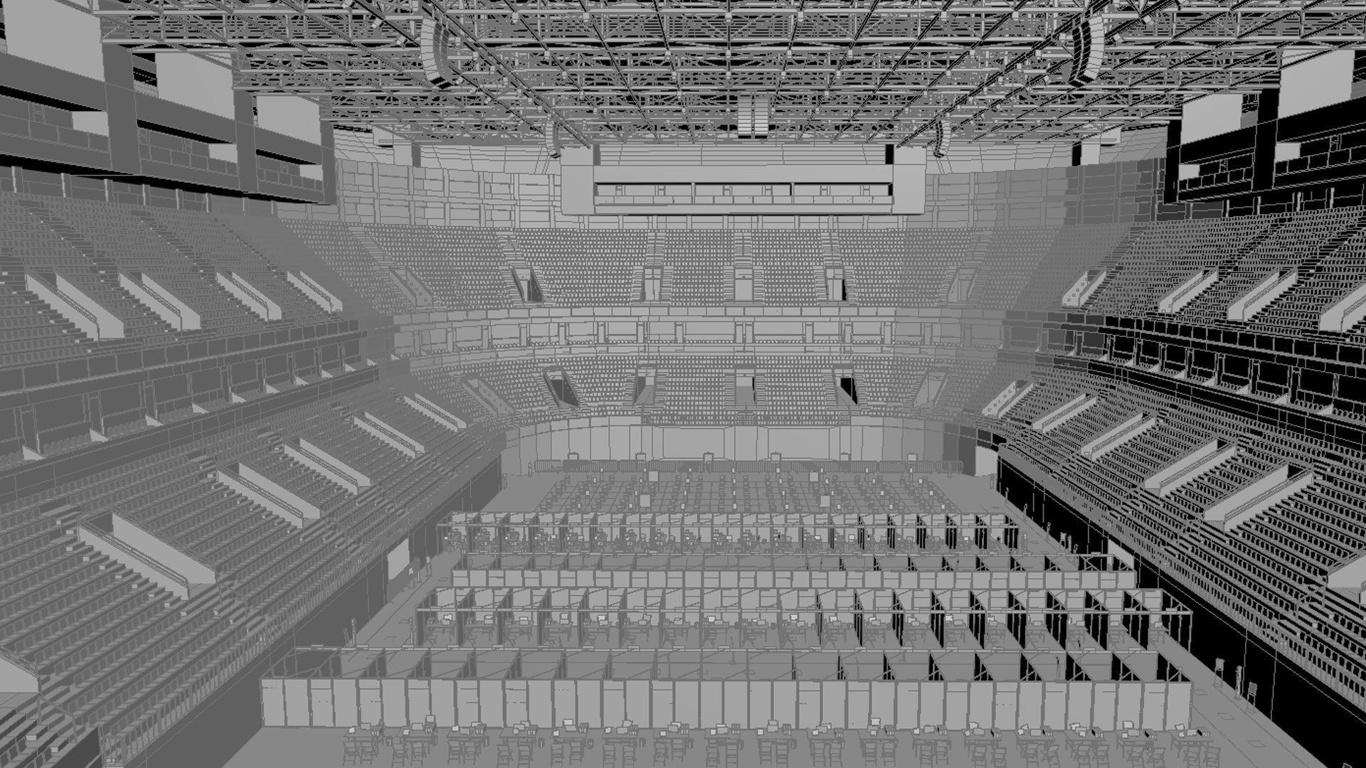 Corona Arena Vaccination Center 3D model Low-poly 3D model_30