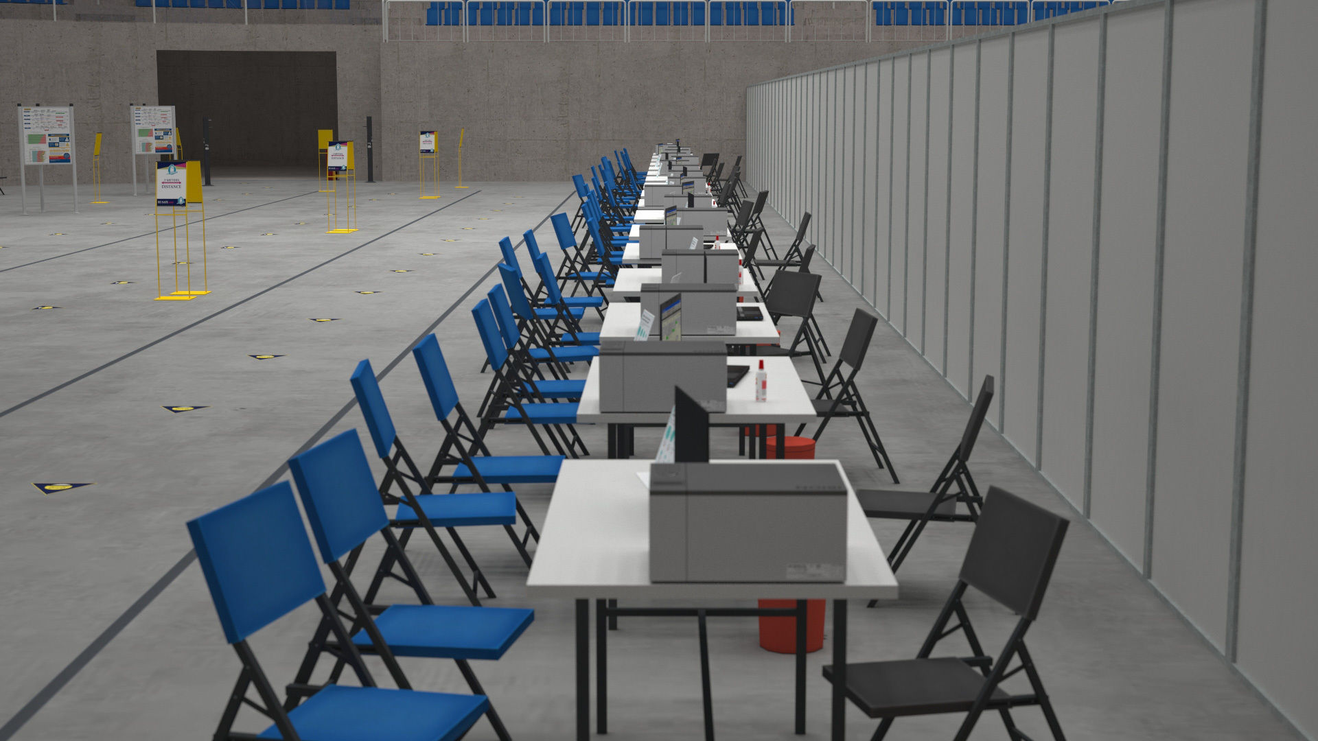 Corona Arena Vaccination Center 3D model Low-poly 3D model_10