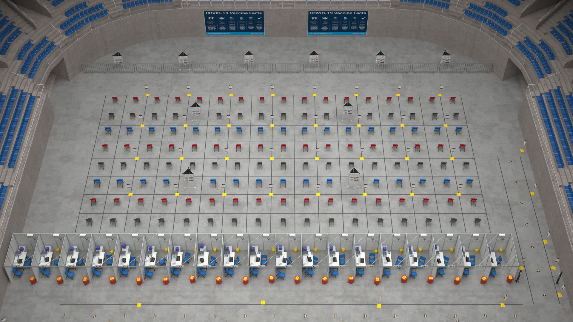 Corona Arena Vaccination Center 3D model Low-poly 3D model_21