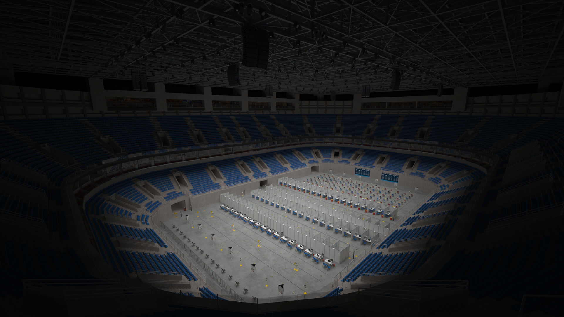 Corona Arena Vaccination Center 3D model Low-poly 3D model_19