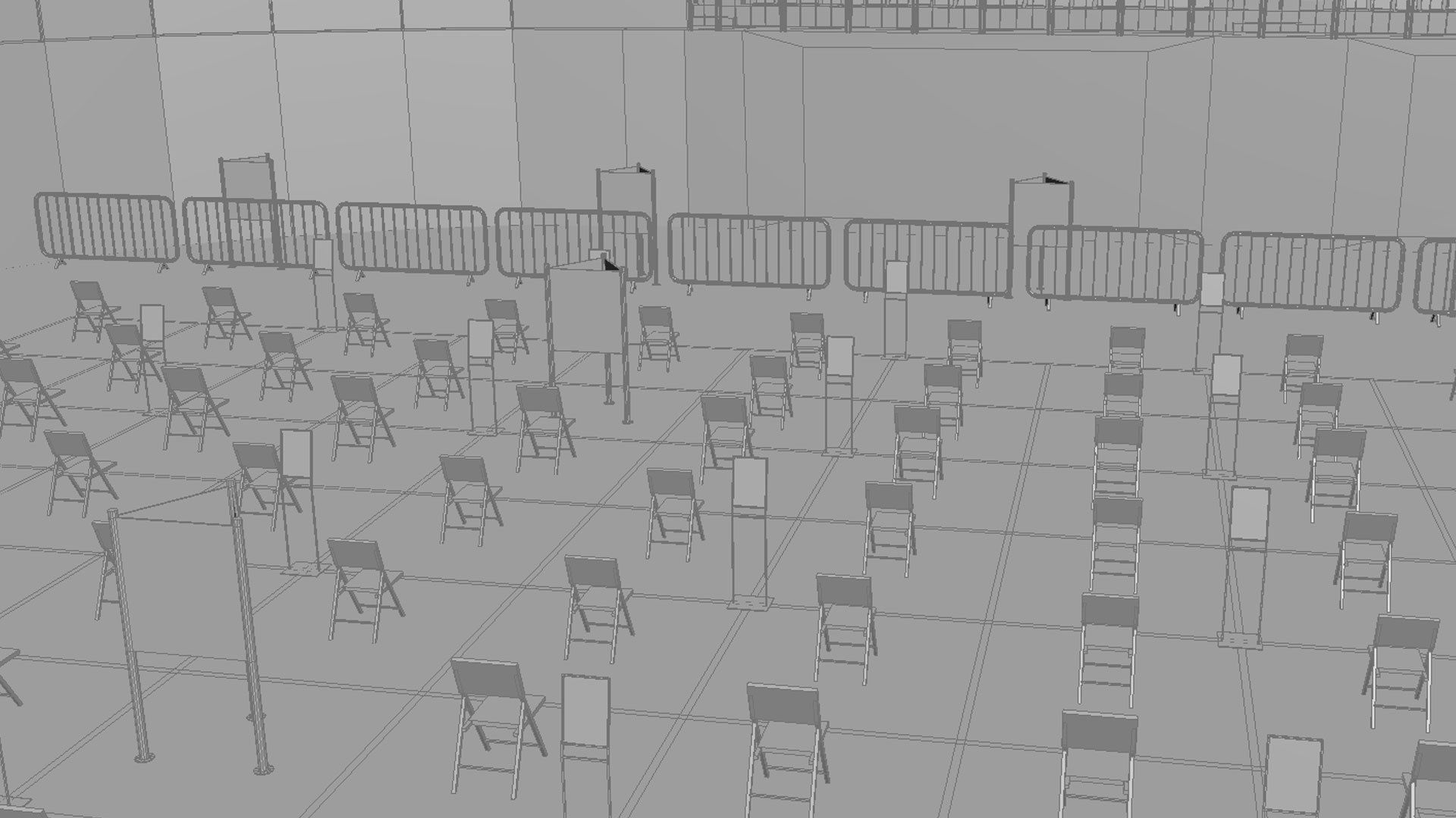 Corona Arena Vaccination Center 3D model Low-poly 3D model_29