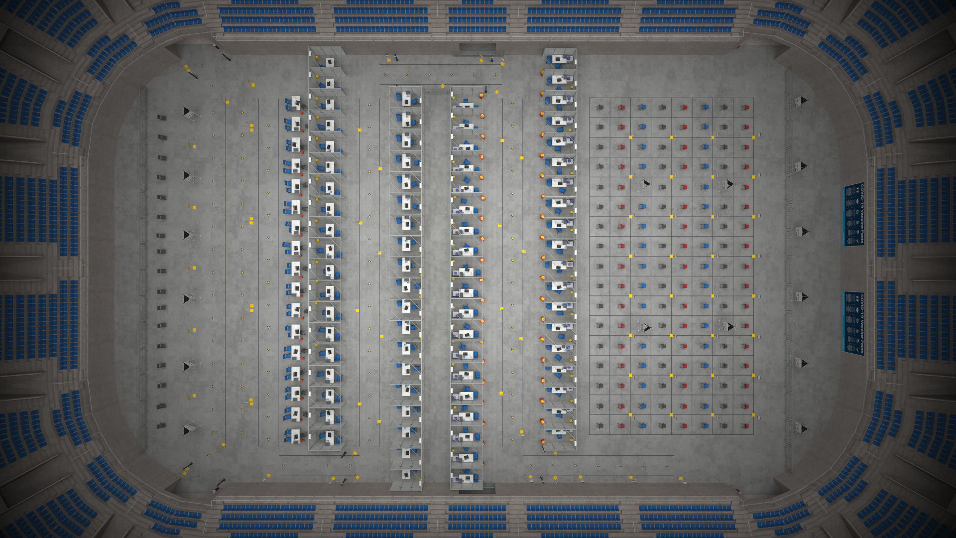 Corona Arena Vaccination Center 3D model Low-poly 3D model_18