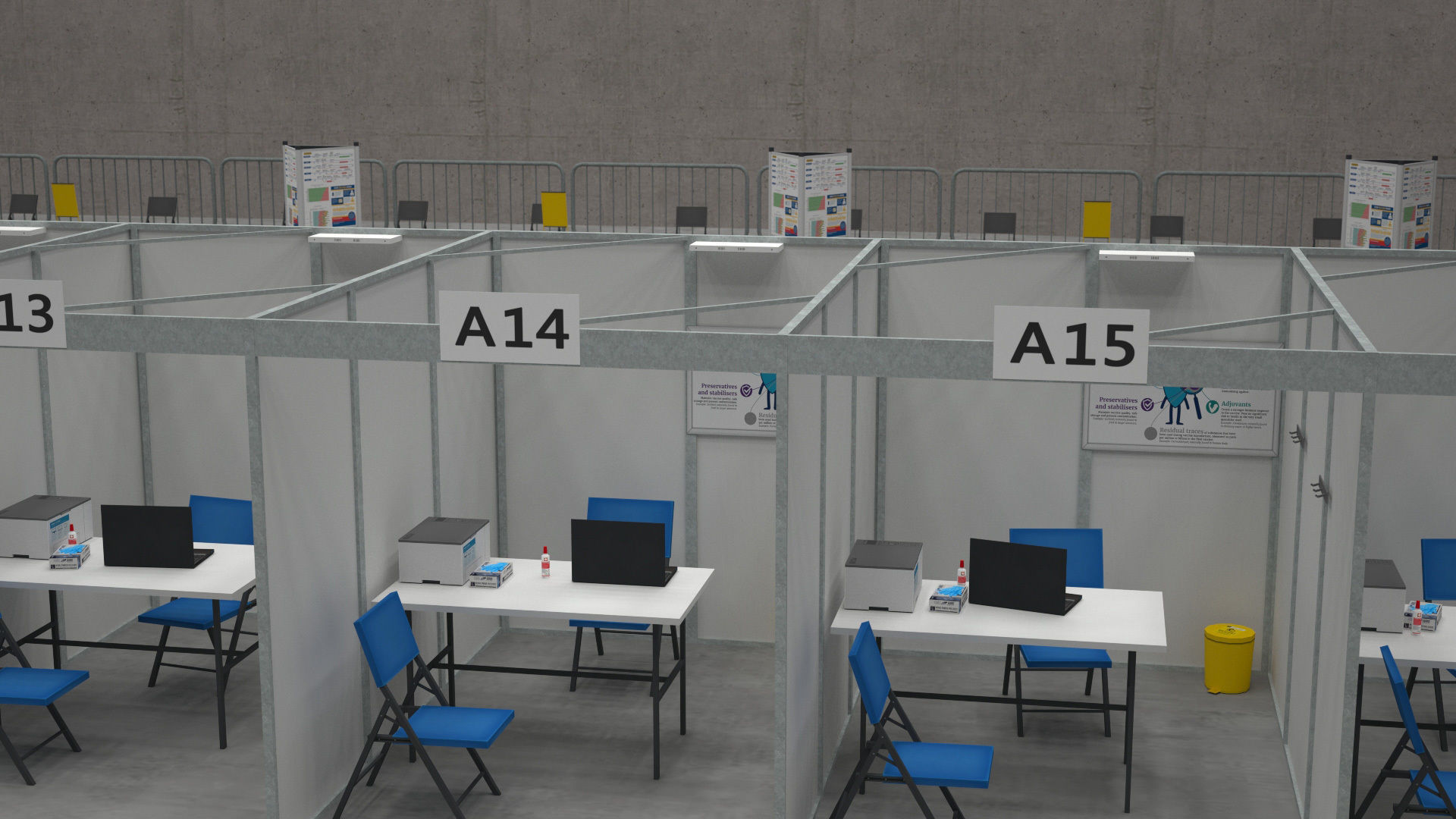 Corona Arena Vaccination Center 3D model Low-poly 3D model_13