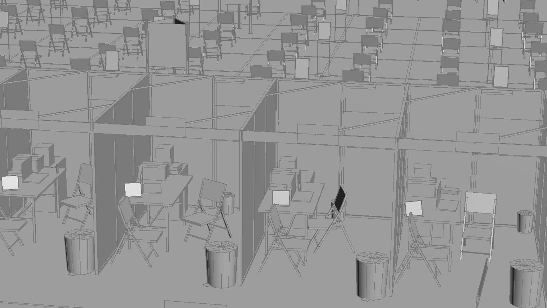 Corona Arena Vaccination Center 3D model Low-poly 3D model_24