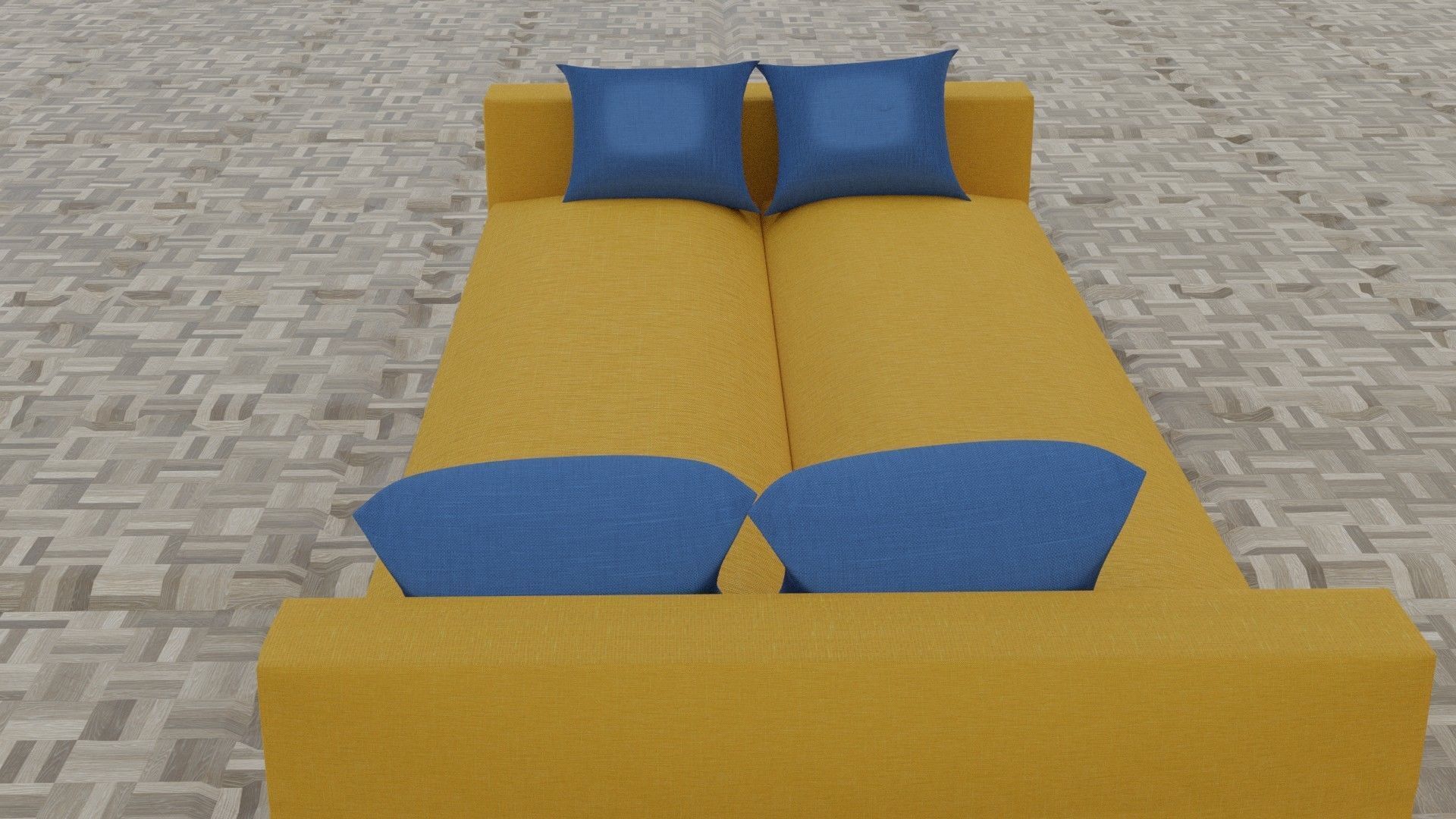 3D MODEL YELLOW SOFA 3D model_6