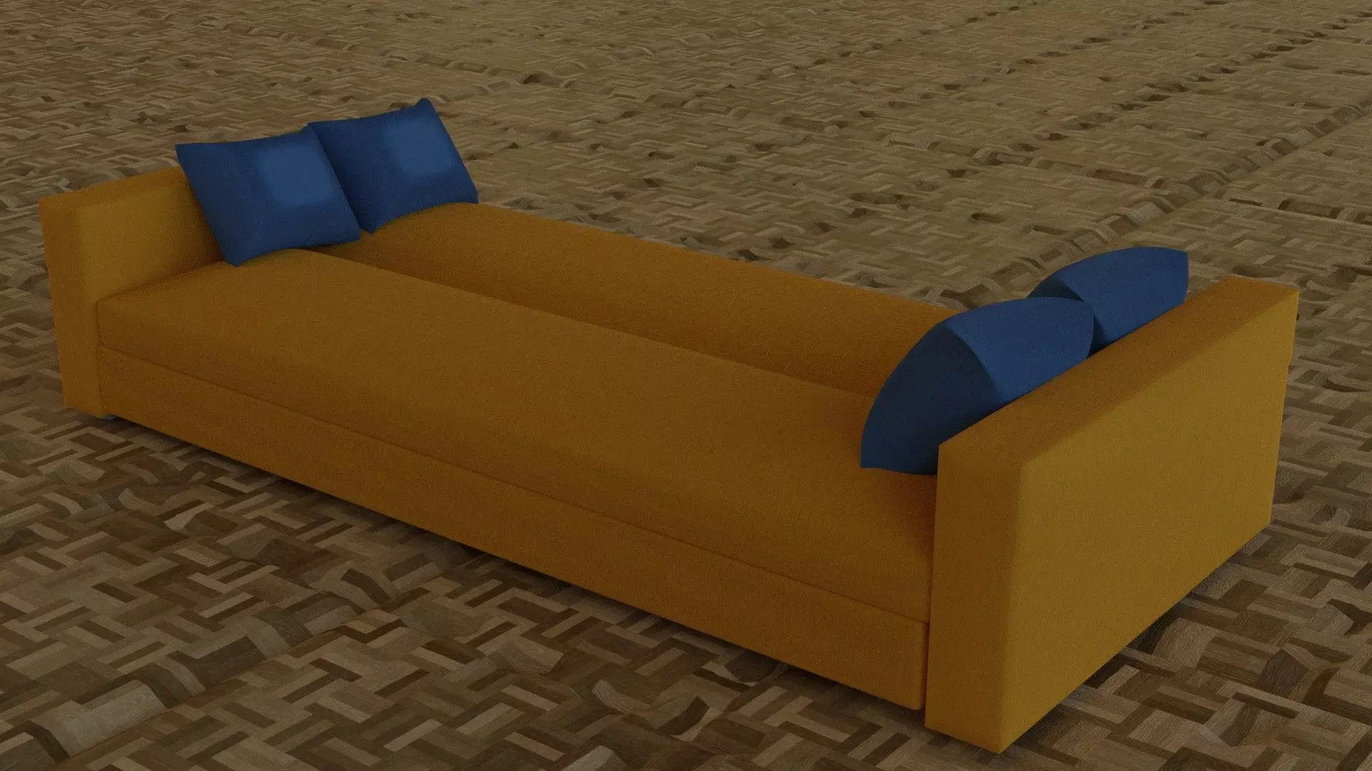 3D MODEL YELLOW SOFA 3D model_0