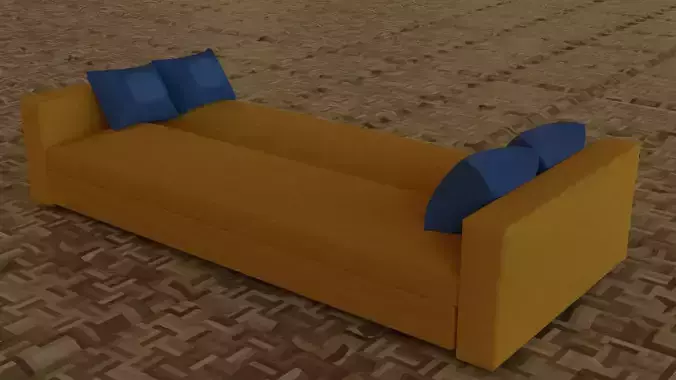 3D MODEL YELLOW SOFA 3D model