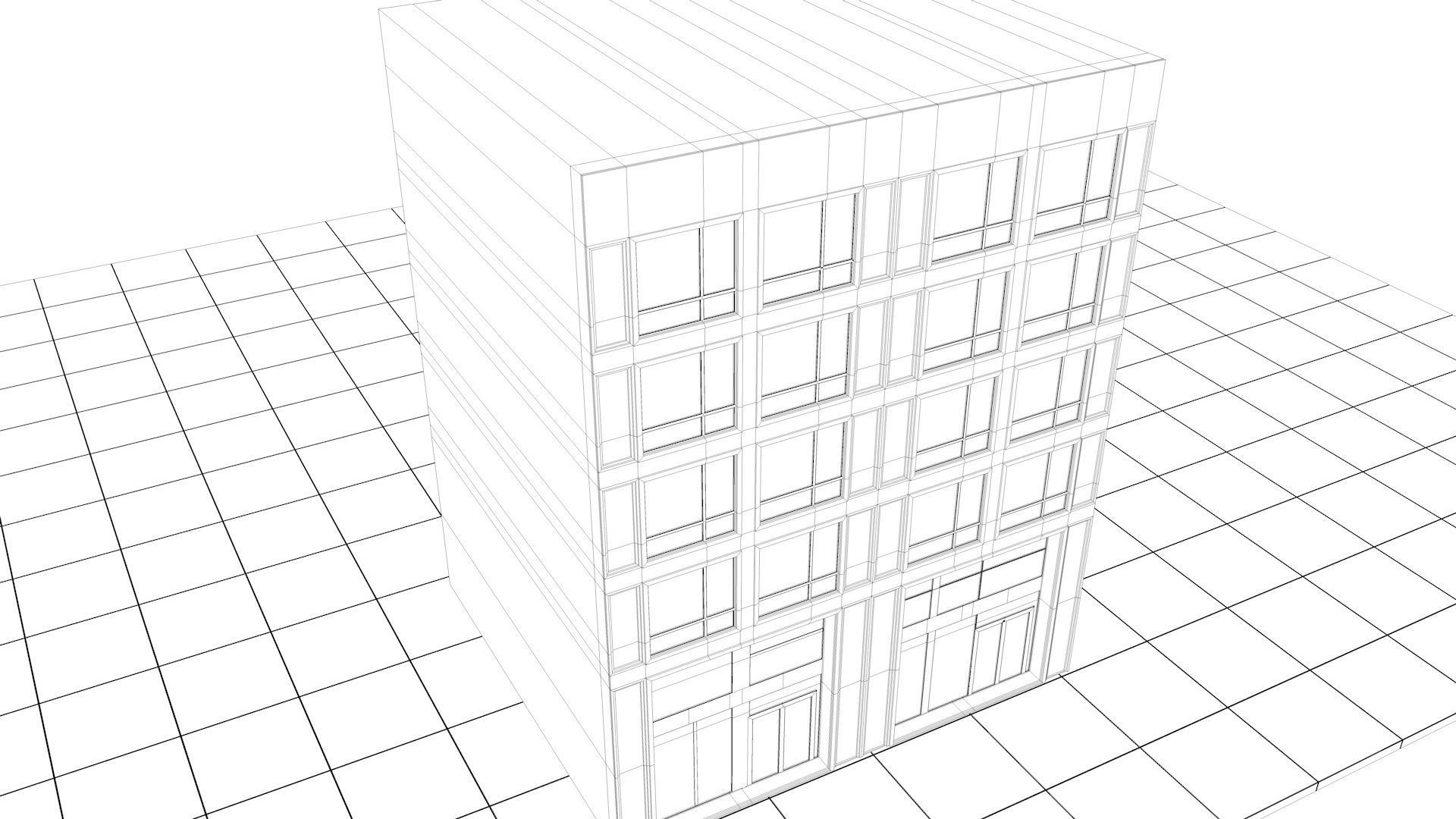 Building Facade 3D model_8