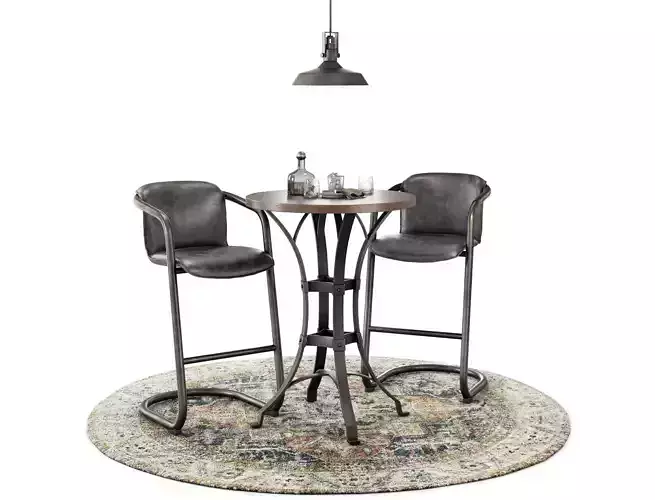 Havertys Chamblee Canyon Bar Table Set