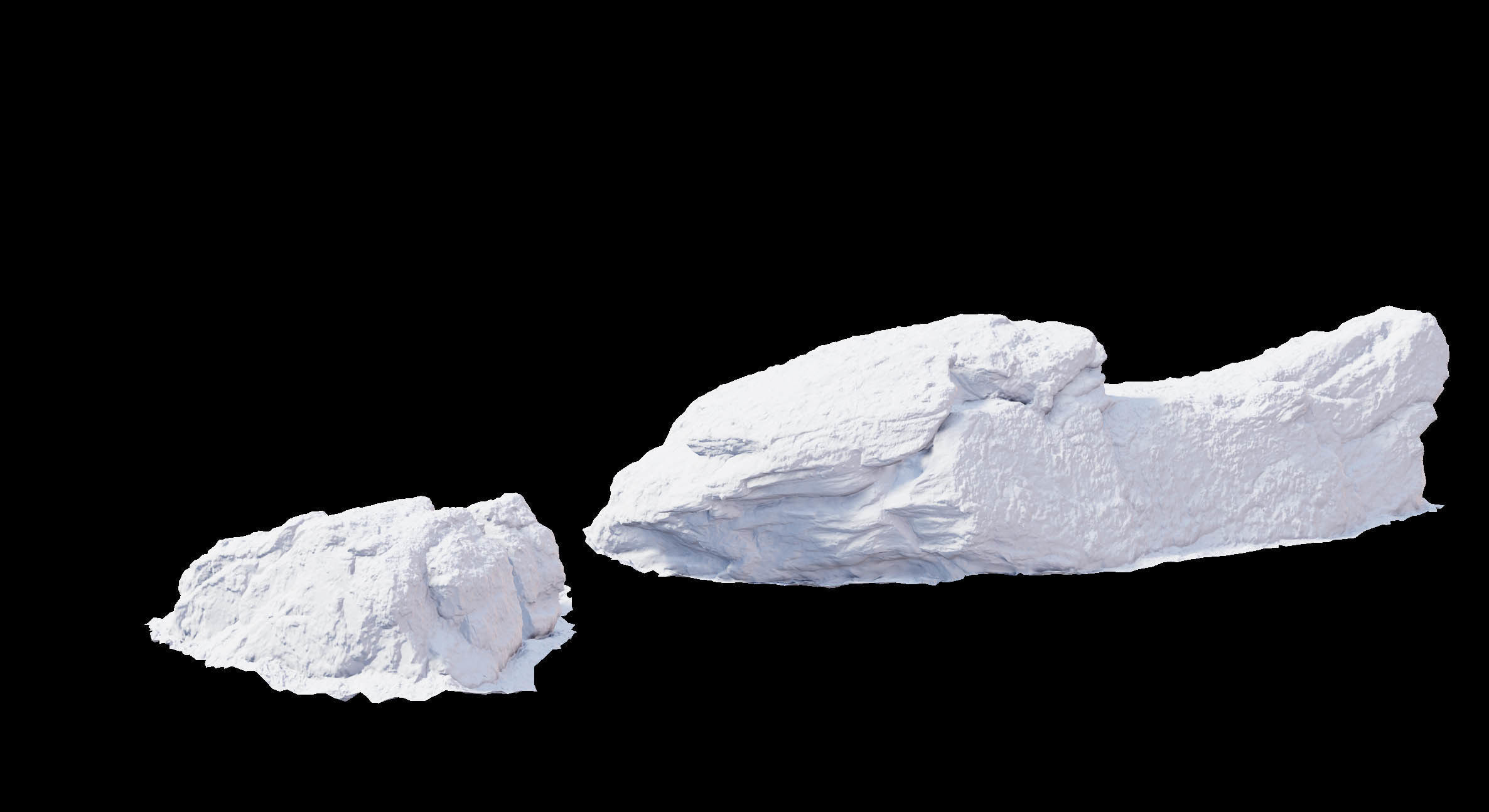 17x Rock Stone Scan Lowpoly Processed Mossy Forest Collection Low-poly 3D model_29