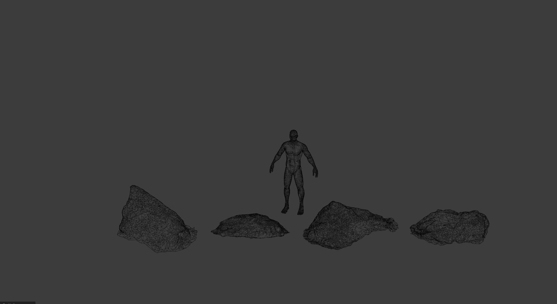 17x Rock Stone Scan Lowpoly Processed Mossy Forest Collection Low-poly 3D model_16