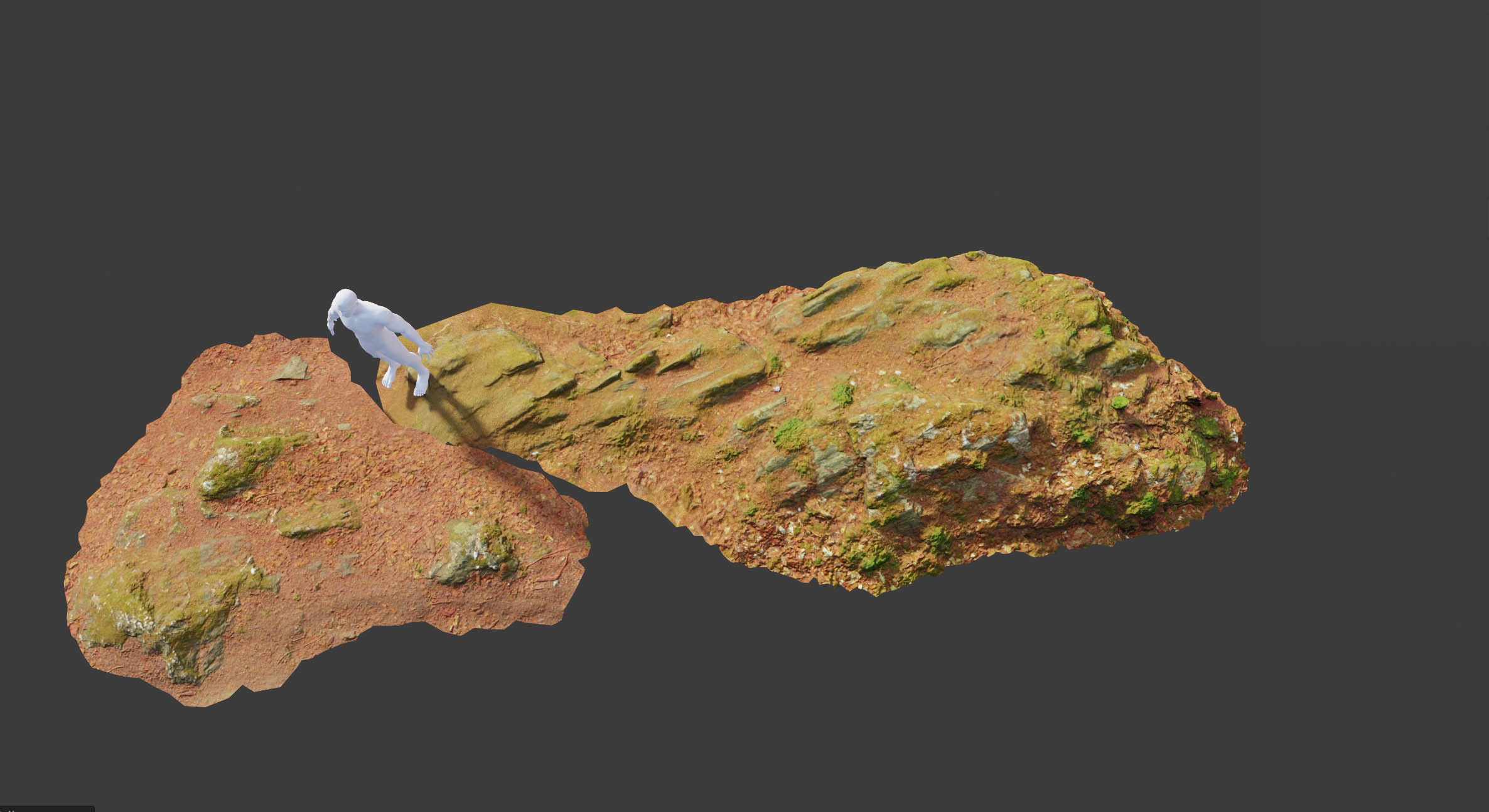 17x Rock Stone Scan Lowpoly Processed Mossy Forest Collection Low-poly 3D model_10