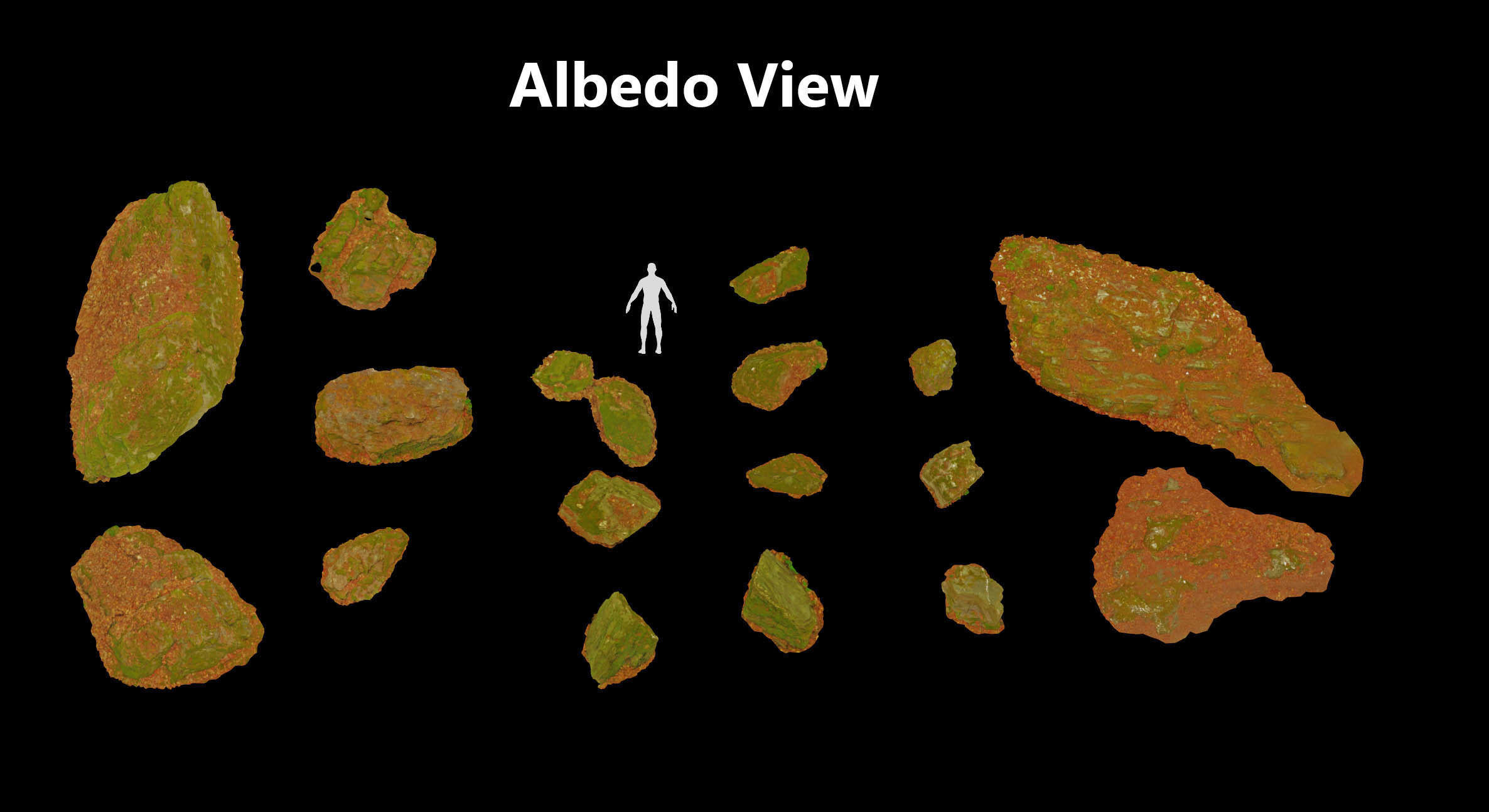 17x Rock Stone Scan Lowpoly Processed Mossy Forest Collection Low-poly 3D model_3