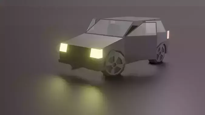 Hatchback car stylized