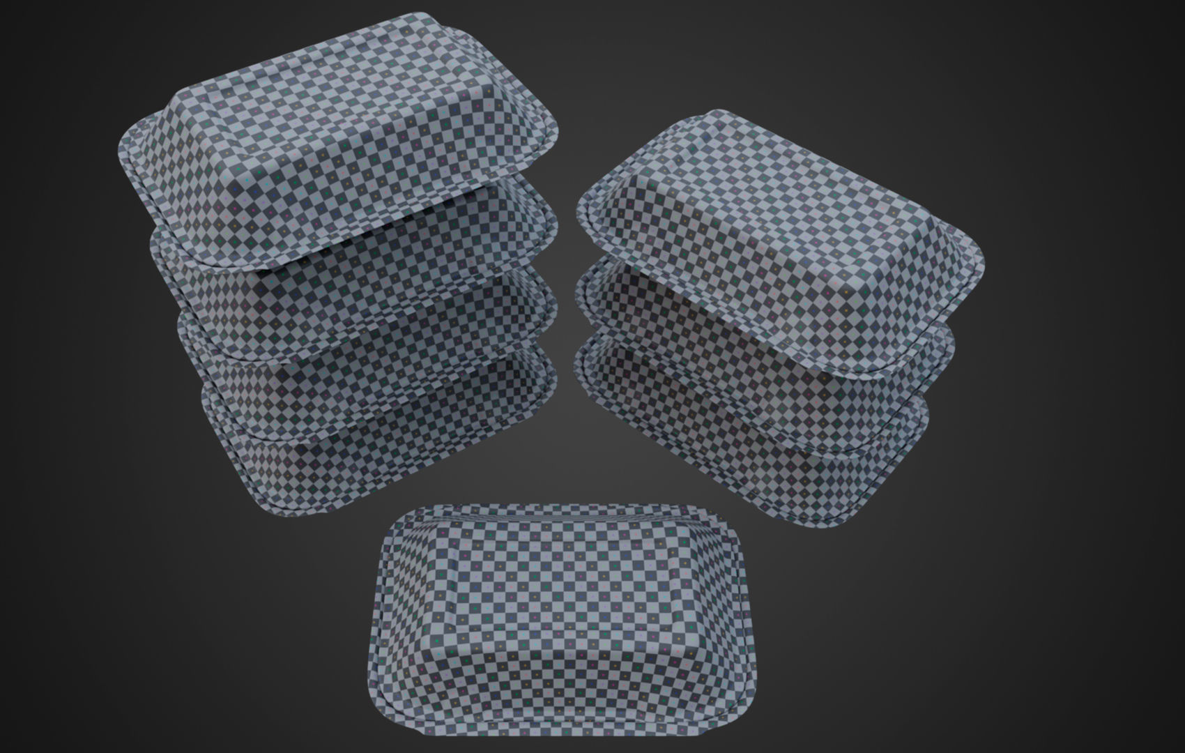 Box Cardboard paper - Large Disposable Container 3D model_35