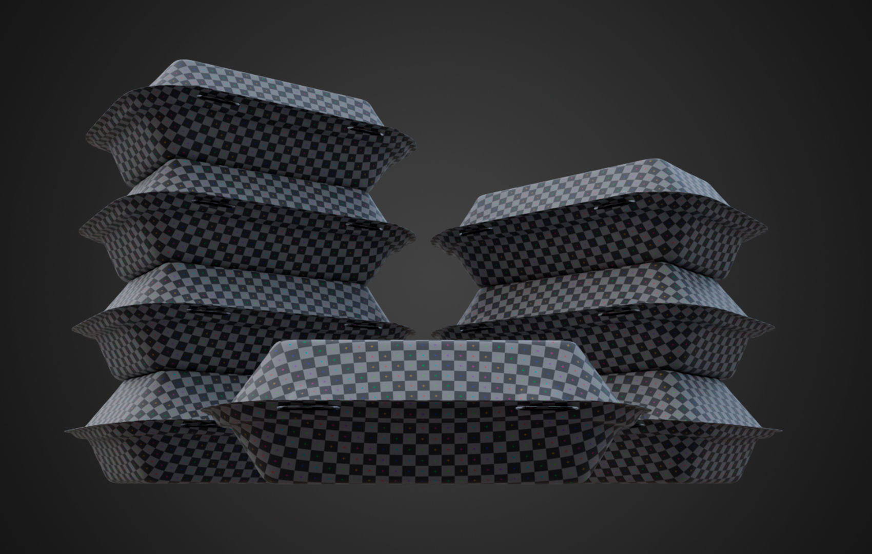 Box Cardboard paper - Large Disposable Container 3D model_16