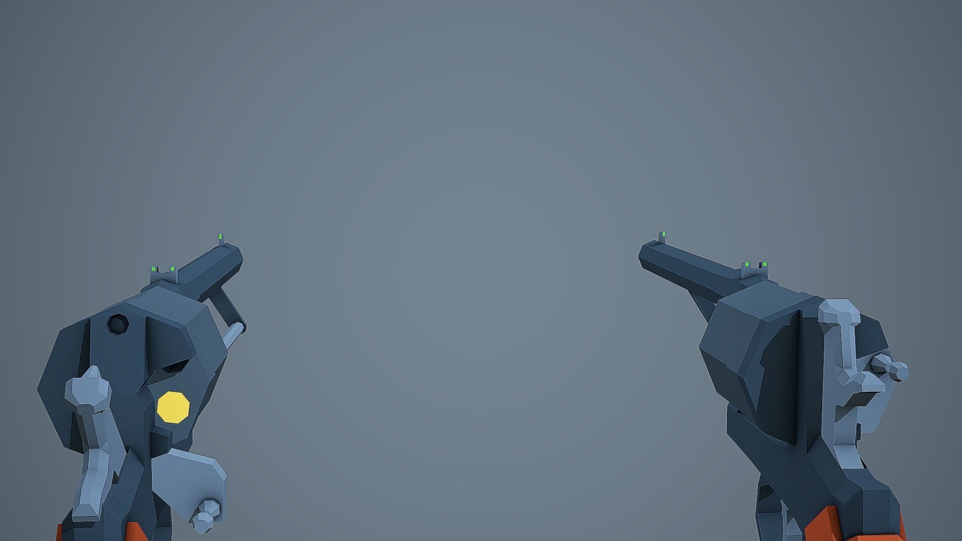 Stylized Gasser M1870 Revolver Low Poly Mobile Ready Low-poly 3D model_7