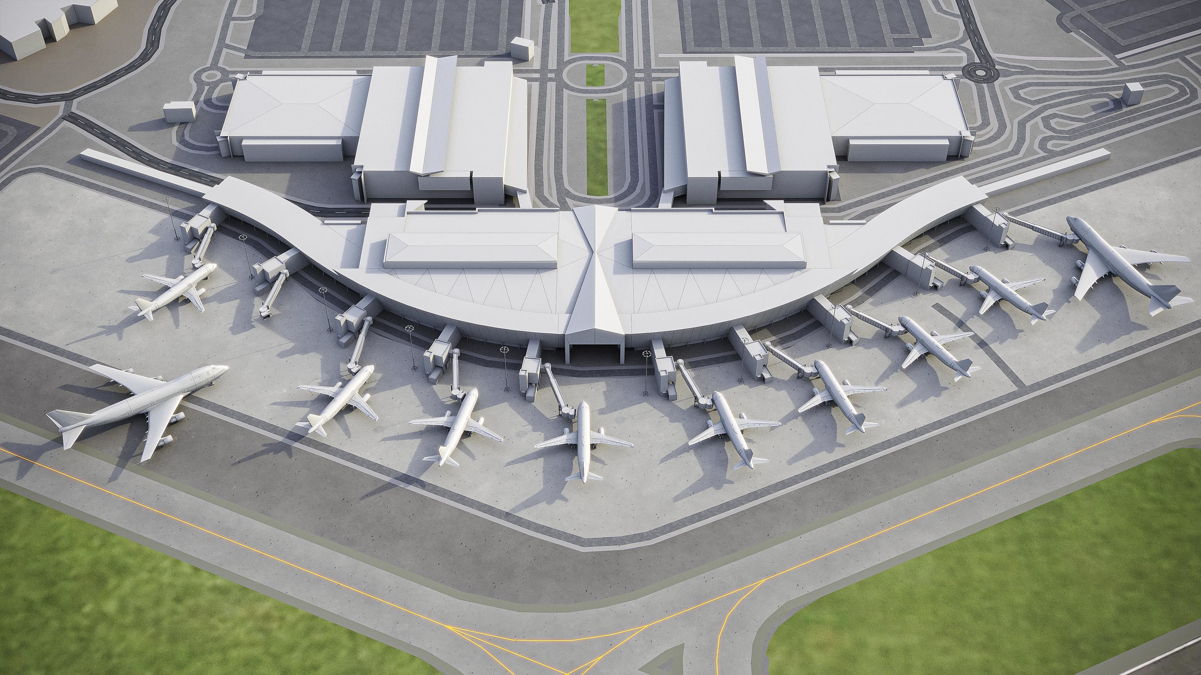 Canberra Airport Low-poly 3D model_2