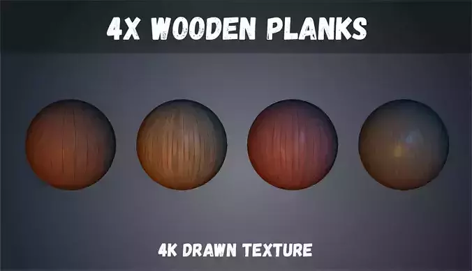 Stylized Wooden planks texture pack
