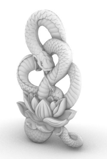 Snake Pendant 3D print model_4