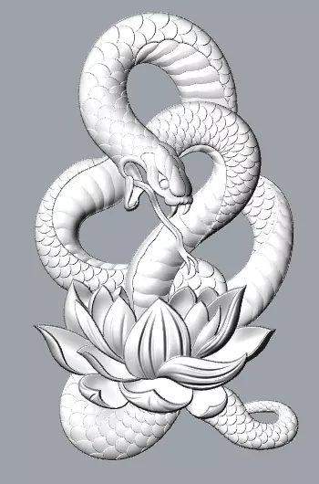 Snake Pendant 3D print model_0