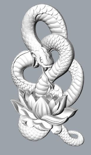 Snake Pendant 3D print model_2
