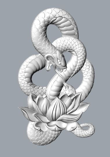 Snake Pendant 3D print model_1