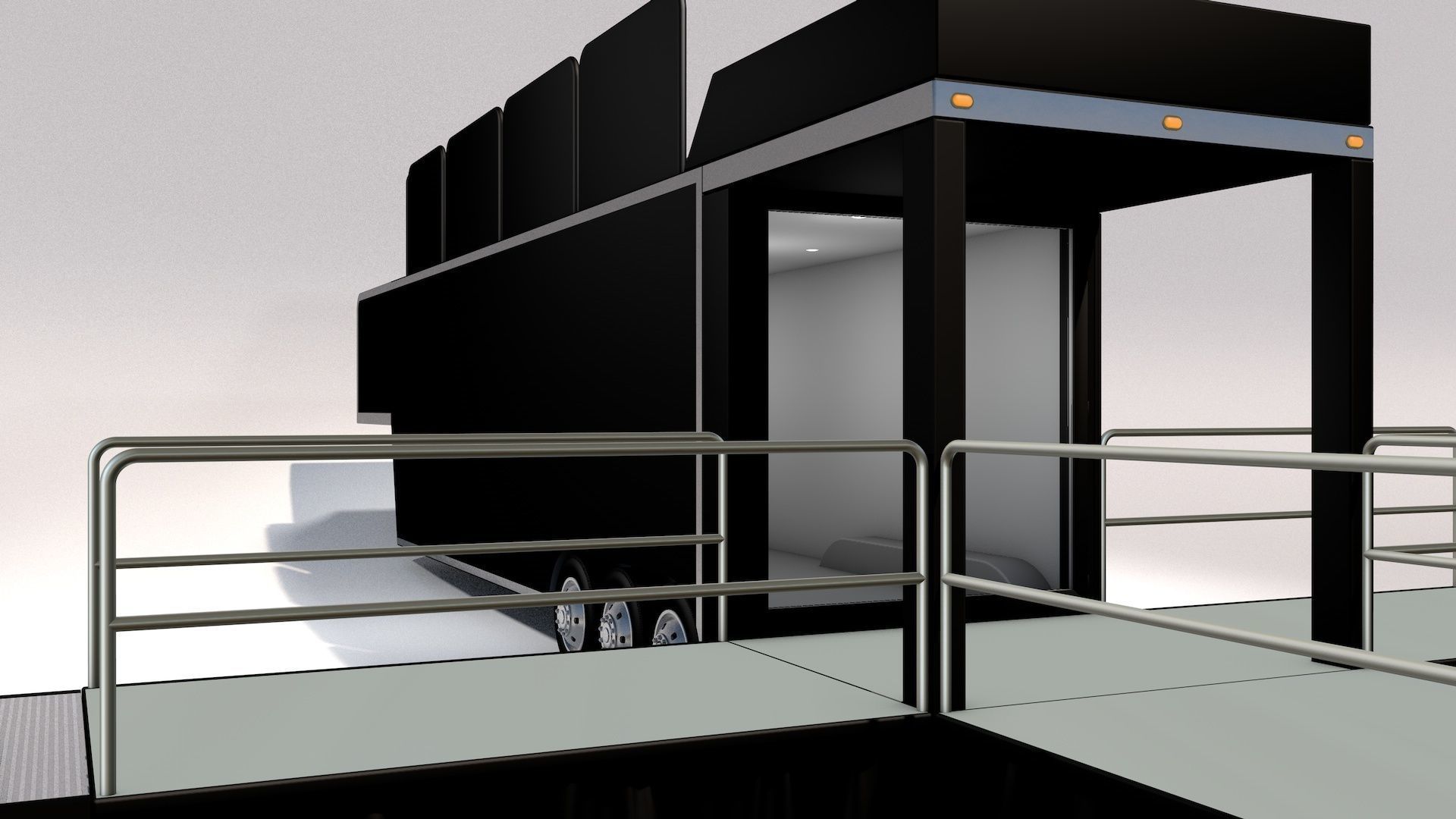 Mobile Event Trailer 3D model_5