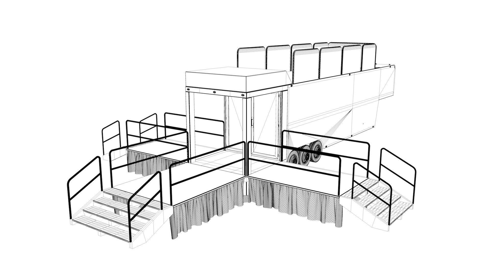 Mobile Event Trailer 3D model_10