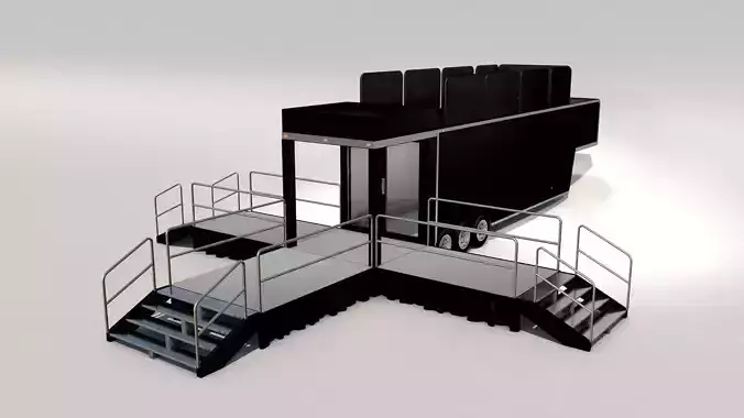 Mobile Event Trailer 3D model