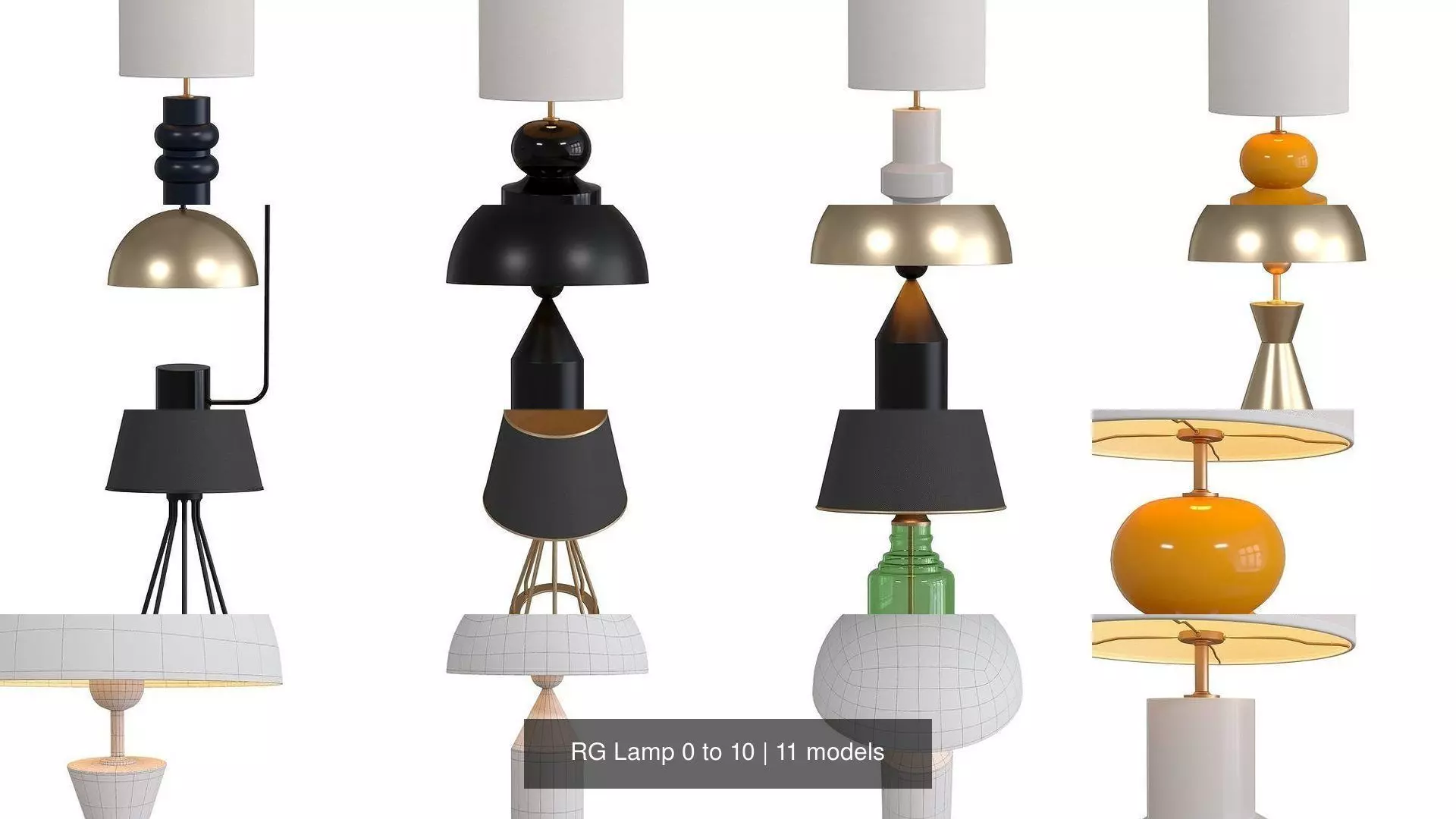 RG Lamp 0 to 10 3D Model Collection_1