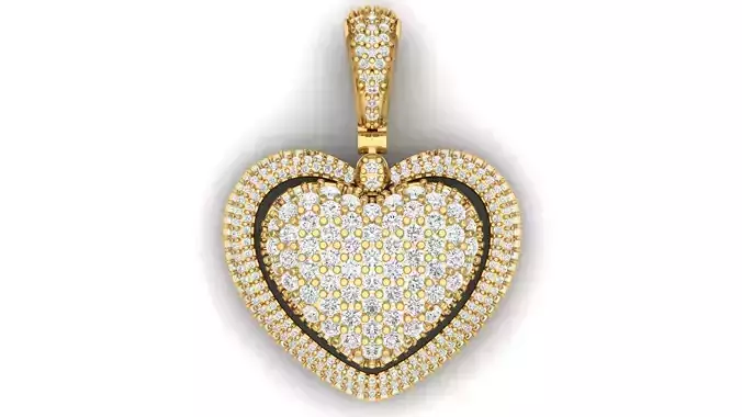 Heart pendant 3D print model